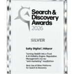 search-discover-awards-2026-Silver-Salty-Digital-Reddit Best Organic Search & Discovery Strategy